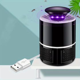 Usb Mosquito Killer Lamp Household Mute Led Inhaled Mosquito Killer Mosquito Catcher Lamp (Color: Black, size: 6 Light)